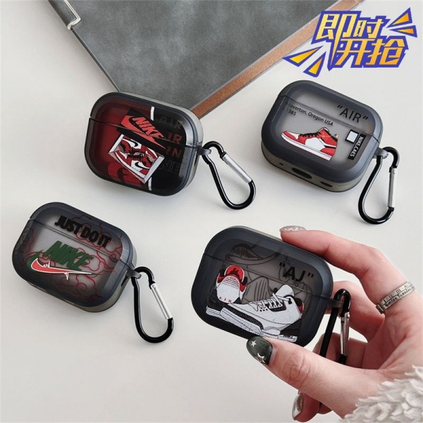 Nike ナイキブランド Airpods Pro3/4/3/Pro2ケース 保護 第3世代 airpods Pro3/4/pro2 ケース ハイブランド 落下防止軽量 エアーポッズ プロ3/4/プロ2/3カバー 紛失防止airpods Pro3/pro2/4 3ケース ストラップ付き