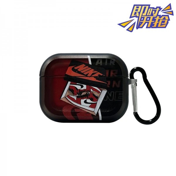 Nike ナイキブランド Airpods Pro3/4/3/Pro2ケース 保護 第3世代 airpods Pro3/4/pro2 ケース ハイブランド 落下防止軽量 エアーポッズ プロ3/4/プロ2/3カバー 紛失防止airpods Pro3/pro2/4 3ケース ストラップ付き