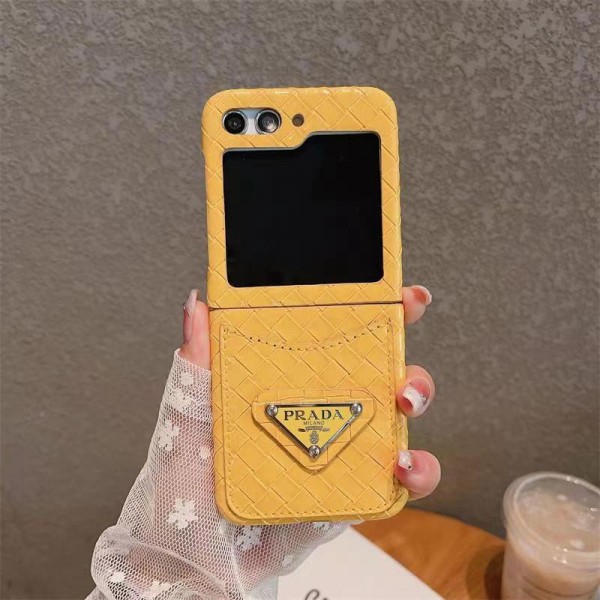 Prada プラダかわいいGalaxy Z flip 6 5 4ケース 耐衝撃レザーGalaxy Z Flip5 4スマホケース 携帯カバーギャラクシー Z Fold5/Fold4ケース ビジネス 高品質 メンズ Galaxy z fold5 4ブランドスマホケース 