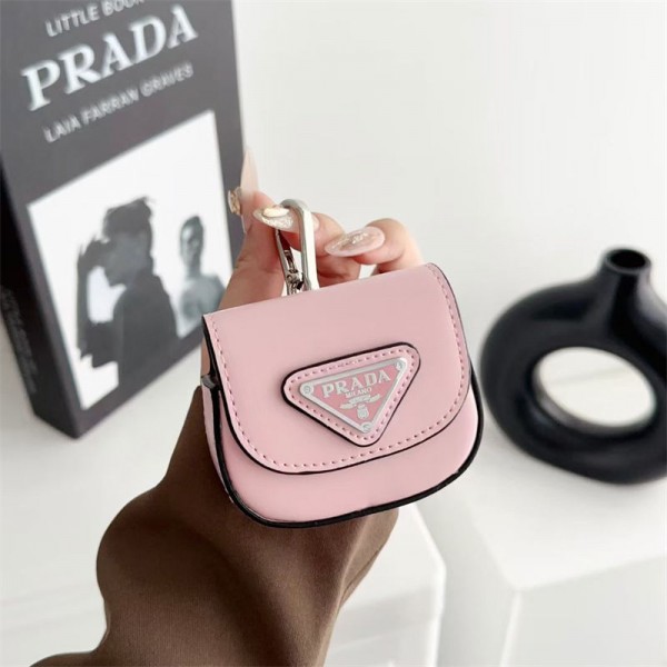 Prada プラダブランド Airpods 4/3/Pro2ケース 保護 エアーポッズ 第四世代ケース 便利 カラビナ付きairpods 4 pro2ケース シリコンairpods pro2/4 3ケース ストラップ付き