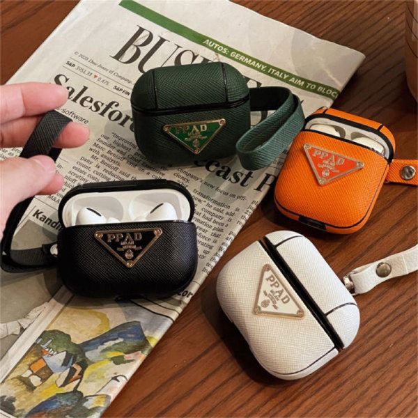 Prada プラダブランド Airpods 4/3/Pro2ケース 保護 第3世代 airpods 4/pro2 ケース ハイブランド 落下防止airpods 4 pro2ケース シリコンairpods pro2/4 3ケース ストラップ付き