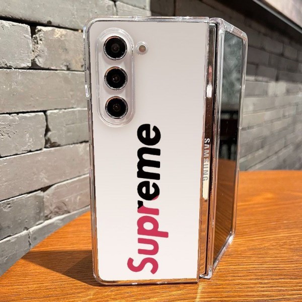 Supreme シュプリームブランド Samsung Z Fold 7 6 5 4 flip 7 6 5 4スマホカバー 流行りかわいい Galaxy Z flip Fold 5 4 6 7 ケース 耐衝撃レザー Galaxy Z Flip7 5 4 6スマホケース 携帯カバーGalaxy Z Flip7/6/5/4ケース 高級感 シンプル 逸品