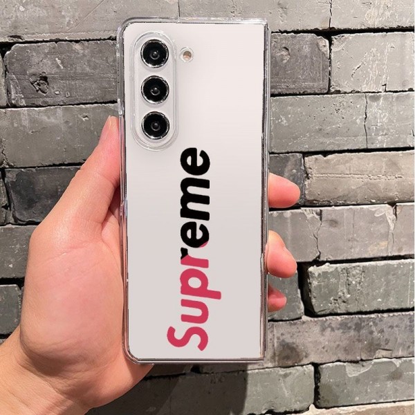 Supreme シュプリームブランド Samsung Z Fold 7 6 5 4 flip 7 6 5 4スマホカバー 流行りかわいい Galaxy Z flip Fold 5 4 6 7 ケース 耐衝撃レザー Galaxy Z Flip7 5 4 6スマホケース 携帯カバーGalaxy Z Flip7/6/5/4ケース 高級感 シンプル 逸品