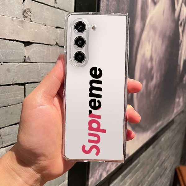 Supreme シュプリームブランド Samsung Z Fold 7 6 5 4 flip 7 6 5 4スマホカバー 流行りかわいい Galaxy Z flip Fold 5 4 6 7 ケース 耐衝撃レザー Galaxy Z Flip7 5 4 6スマホケース 携帯カバーGalaxy Z Flip7/6/5/4ケース 高級感 シンプル 逸品
