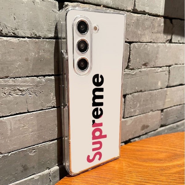 Supreme シュプリームブランド Samsung Z Fold 7 6 5 4 flip 7 6 5 4スマホカバー 流行りかわいい Galaxy Z flip Fold 5 4 6 7 ケース 耐衝撃レザー Galaxy Z Flip7 5 4 6スマホケース 携帯カバーGalaxy Z Flip7/6/5/4ケース 高級感 シンプル 逸品