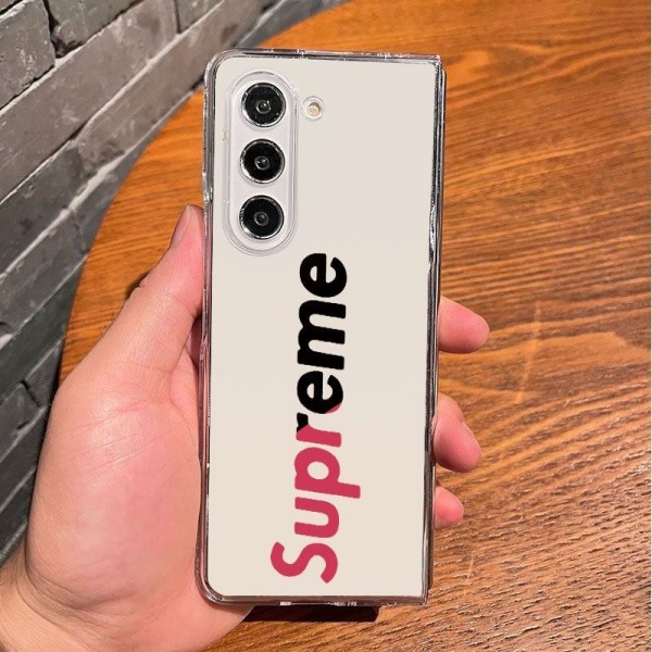 Supreme シュプリームブランド Samsung Z Fold 7 6 5 4 flip 7 6 5 4スマホカバー 流行りかわいい Galaxy Z flip Fold 5 4 6 7 ケース 耐衝撃レザー Galaxy Z Flip7 5 4 6スマホケース 携帯カバーGalaxy Z Flip7/6/5/4ケース 高級感 シンプル 逸品