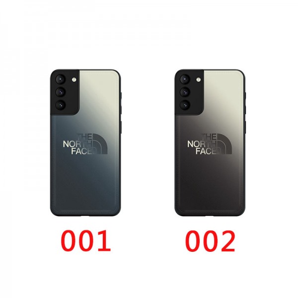 The North Face iphone15Pro/14+/13pro max/12ケース 定番ロゴ付き ザノースフェイス GALAXY A54/S23/S22+/S22ultra/s21+/s20ultra背面レザーケース 衝撃吸収 流行り アイフォン13/13pro/13pro maxスマホカバー 個性グラデーションメンズ レディース