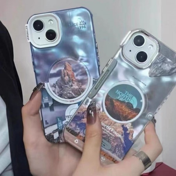 THE NORTH FACE ザ・ノース・フェイス アイフォン 15 14プロ マックス/14プロ/14カバー 落下防止耐衝撃のiPhone 15 14 ultra plusスマホケース男女兼用iPhone 15 14 pro maxケースカバーアップル 15+ 14proブランドスマホカバー薄型オシャレ