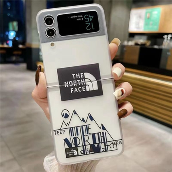 THE NORTH FACE ザ・ノース・フェイス ブランド Samsung Z flip 5 4 3スマホカバー 流行りかわいいSamsung Z flip 5 4ケース 耐衝撃レザースマホケース気質オシャレGalaxy Z Flip5/4ケース 高級感 シンプル 逸品