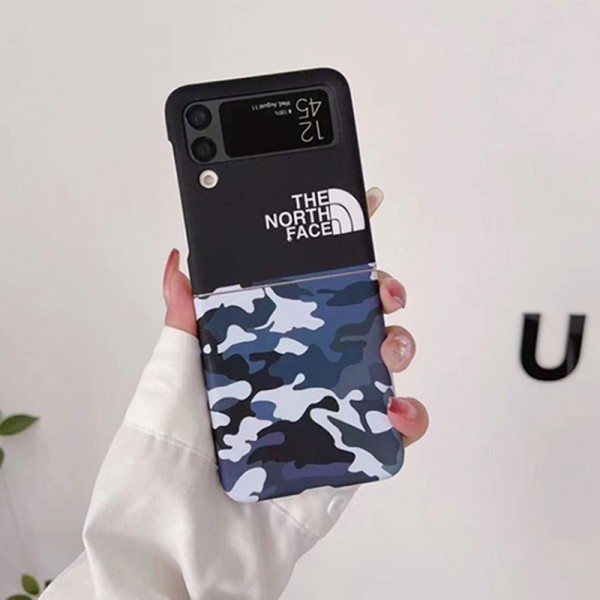 ザノースフェイス THE NORTH FACEかわいいGalaxy Z flip 6 5 4ケース 耐衝撃レザーギャラクシー Zケース ビジネス 高品質 メンズブランドギャラクシー Z Flip5 4 3カバー 落下保護Galaxy Z Flip5/4ケース 高級感 シンプル 逸品