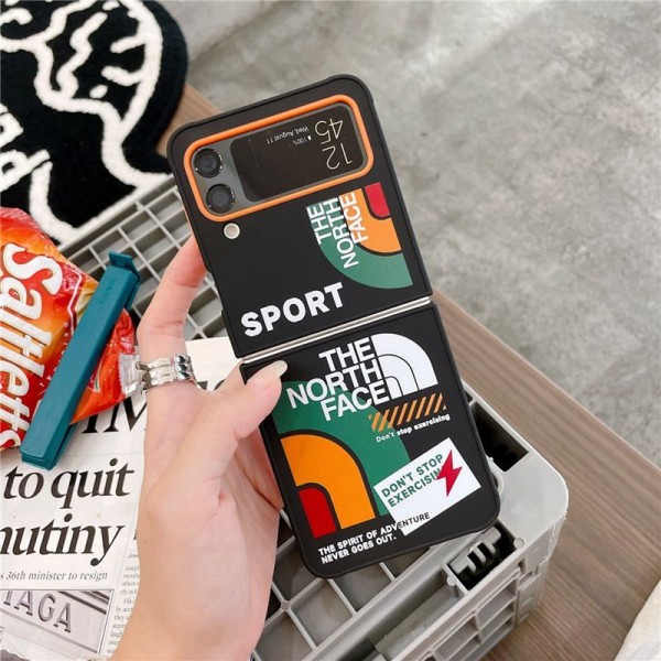 Nike ナイキかわいい ザ・ノース・フェイス THE NORTH FACE Off-White オフホワイト かわいいGalaxy Z flip 6 5 4ケース 耐衝撃レザー ブランドスマホケース ブランドギャラクシー Z Flip5 4カバー 落下保護高級感 シンプル 逸品