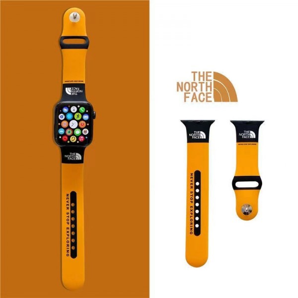  THE NORTH FACE アップルウォッチSE2/ultra2バンド 柔らかい ザノースフェイス apple watch se2/9/10ストラップ ファッション 通気性 Apple Watch ultraバンド メンズ レディース アップルウォッチ 8/7バンド 調節可能