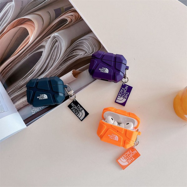 ザノースフェイス THE NORTH FACEブランド Airpods 4/3/Pro2ケース 保護軽量 エアーポッズ 4/プロ2/3カバー 紛失防止airpods 4 pro2ケース シリコンairpods pro2/4 3ケース ストラップ付き