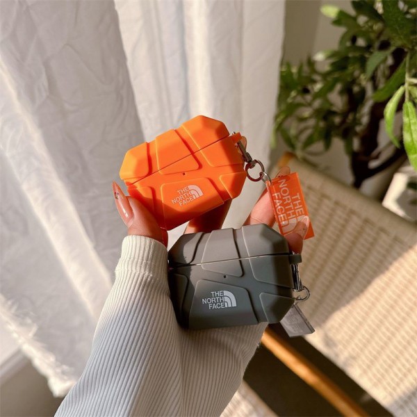 ザノースフェイス THE NORTH FACEブランド Airpods 4/3/Pro2ケース 保護軽量 エアーポッズ 4/プロ2/3カバー 紛失防止airpods 4 pro2ケース シリコンairpods pro2/4 3ケース ストラップ付き