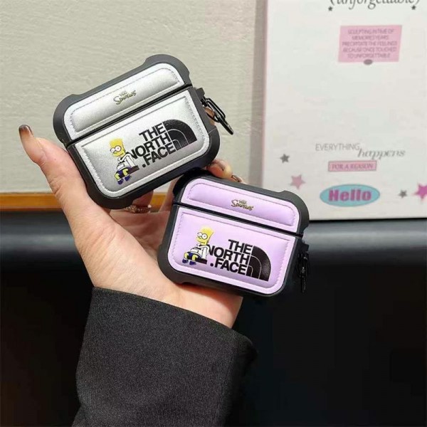 ザノースフェイス THE NORTH FACE エアーポッズ 第四世代ケース 便利 カラビナ付き軽量 エアーポッズ 4/プロ2/3カバー 紛失防止ブランド Airpods Pro2/3 4メンズ レディースairpods pro2/4 3ケース ストラップ付き