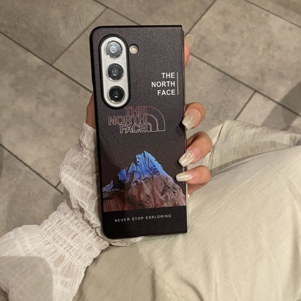 ザノースフェイス THE NORTH FACEかわいいGalaxy Z flip Fold 5 4 6 7 ケース 耐衝撃レザーGalaxy Z Flip7 5 4 6スマホケース 携帯カバーSamsung Z Fold5 4 6 7スマホケース気質オシャレブランドギャラクシー Z Flip7 5 4 6カバー 落下保護
