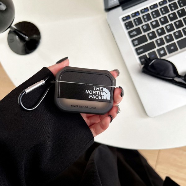 ザノースフェイス THE NORTH FACEブランド Airpods Pro3/4/3/Pro2ケース 保護 エアーポッズ 第四世代ケース 便利 カラビナ付きブランド Airpods Pro3/Pro2/3 4メンズ レディースairpods Pro3 4 pro2ケース シリコン