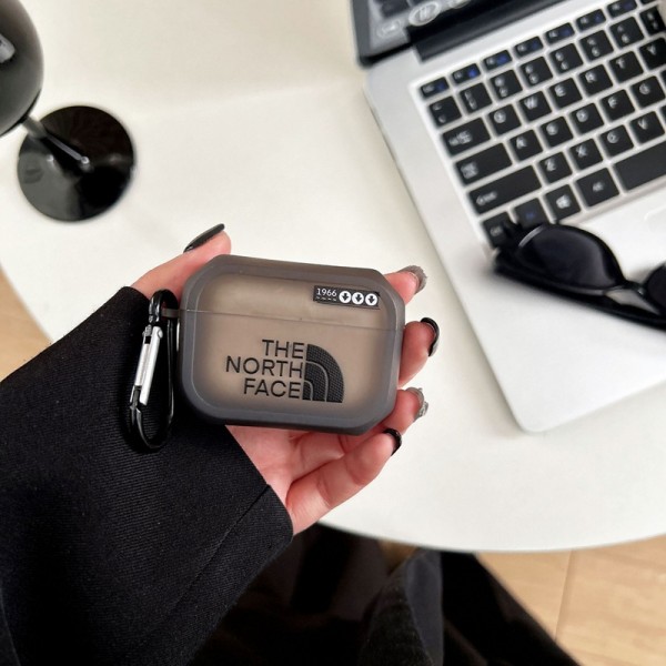 ザノースフェイス THE NORTH FACEブランド Airpods Pro3/4/3/Pro2ケース 保護 エアーポッズ 第四世代ケース 便利 カラビナ付きブランド Airpods Pro3/Pro2/3 4メンズ レディースairpods Pro3 4 pro2ケース シリコン