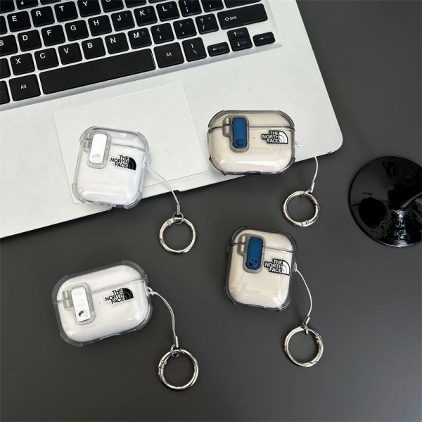 ザノースフェイス THE NORTH FACE エアーポッズ 第四世代ケース 便利 カラビナ付き 第3世代 airpods Pro3/4/pro2 ケース ハイブランド 落下防止airpods Pro3 4 pro2ケース シリコンairpods Pro3/pro2/4 3ケース ストラップ付き