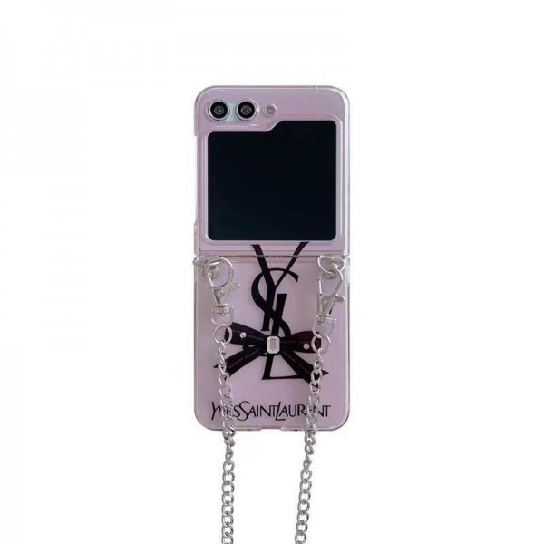 Ysl イブサンローランギャラクシー Z Flip5 4 3ケース ビジネス 高品質 メンズブランドスマホケース ブランドギャラクシー Z Flip5 4 3カバー 落下保護Galaxy Z Flip5/4ケース 高級感 シンプル 逸品