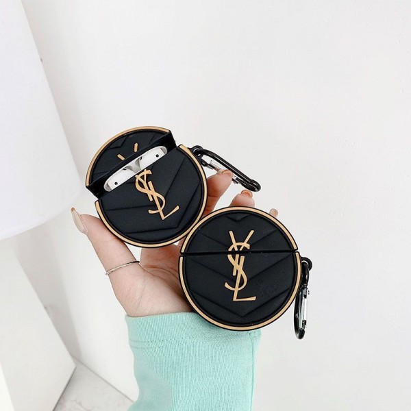 Ysl イブサンローラン 第3世代 airpods 4/pro2 ケース ハイブランド 落下防止軽量 エアーポッズ 4/プロ2/3カバー 紛失防止ブランド Airpods Pro2/3 4メンズ レディースairpods 4 pro2ケース シリコン