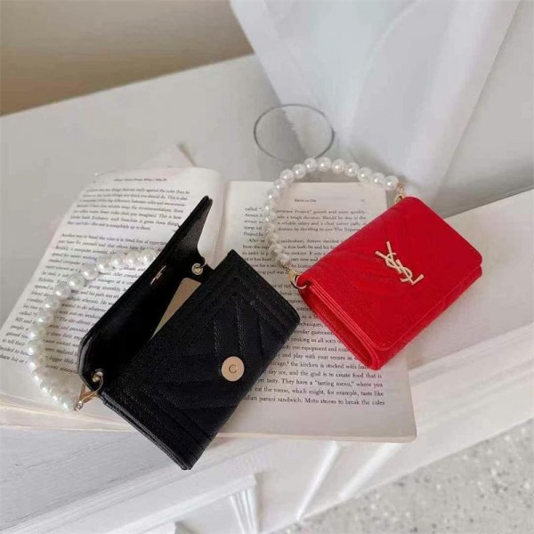 Ysl イブサンローラン軽量 エアーポッズ 4/プロ2/3カバー 紛失防止ブランド Airpods Pro2/3 4メンズ レディースairpods 4 pro2ケース シリコンairpods pro2/4 3ケース ストラップ付き