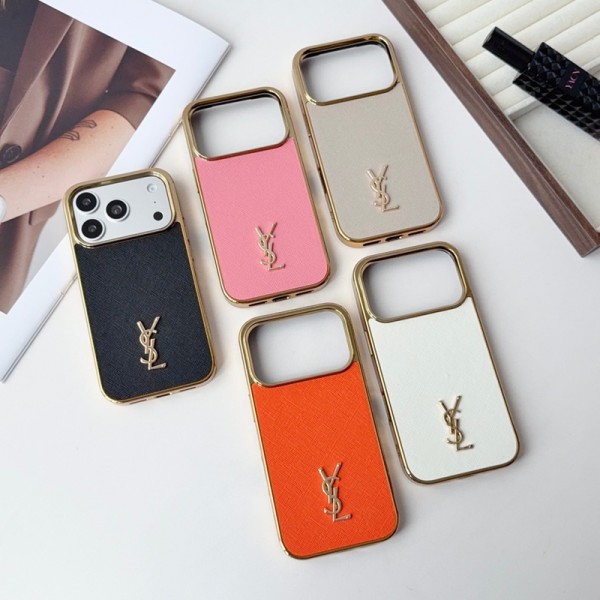 Ysl イヴサンローランアイフォン17 air 16 pro max 15 plus 14pro 16e ブランドケース耐衝撃のiPhone Air 17pro 16e 15 pro max 17eスマホケース男女兼用iPhone  Air 15 14 16 17pro maxケースカバーアップル 15+ 14pro 16e 17eブランドスマホカバー薄型オシャレ