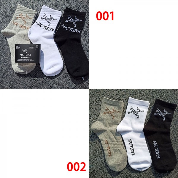 ARC'TERYX アークテリクスソックス ブランド スポーツソックス コピーパロディ 3足セット 靴下 韓国 安い厚手ソックス 冬秋 保温 ルームソックス ブランド通販