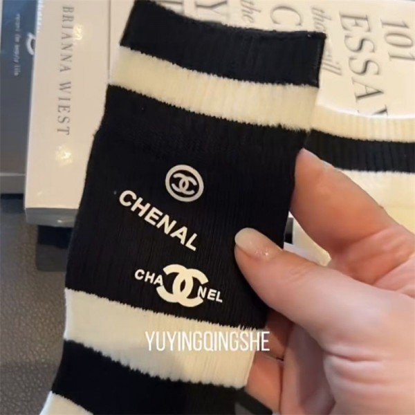 Chanel シャネルソックス ブランド スポーツ コピーパロディ靴下 韓国 安い韓国 冷えとりくつした  保温 ルームソックス ブランド通販