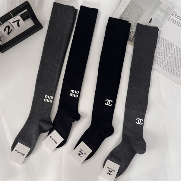 Chanel シャネルパロディ靴下 韓国 安い厚手ソックス 冬秋韓国 冷えとりくつした  保温 ルームソックス ブランド通販
