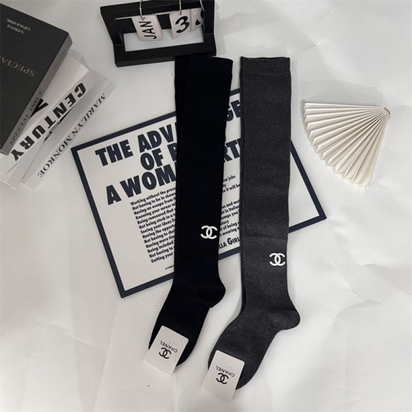 Chanel シャネルパロディ靴下 韓国 安い厚手ソックス 冬秋韓国 冷えとりくつした  保温 ルームソックス ブランド通販
