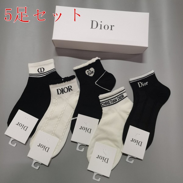 Dior ディオール韓国ブランド コピー 靴下ハイブランド 涼しい ムレない おしゃれ 綿 春夏秋 靴下夏 綿 薄手 通気性 おしゃれ スポーツ くつしたランニング ゴルフ靴下 吸汗速乾 蒸れない スニーカーソックス