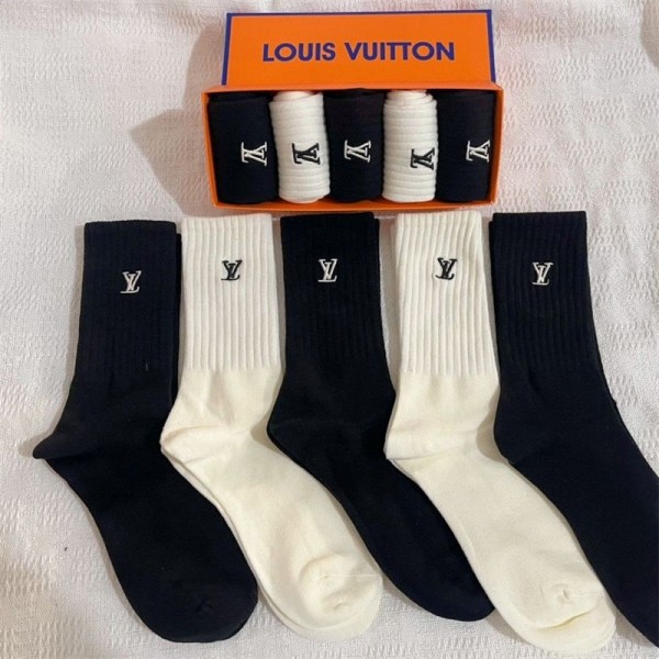 Lv ルイヴィトンブランド靴下 偽物パロディ靴下 韓国 安い冷え性対策グッズ 靴下 ソックス ハイブランド あったかグッズ  保温 ルームソックス ブランド通販