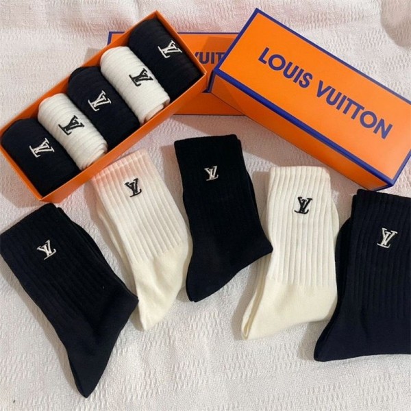 Lv ルイヴィトンブランド靴下 偽物パロディ靴下 韓国 安い冷え性対策グッズ 靴下 ソックス ハイブランド あったかグッズ  保温 ルームソックス ブランド通販
