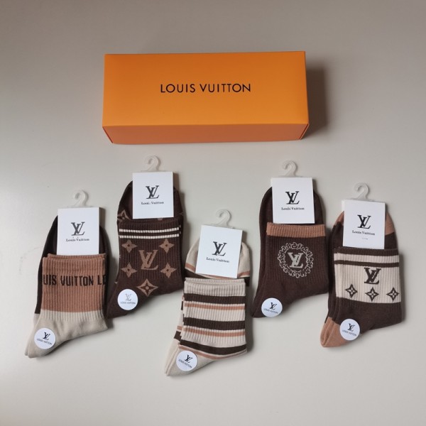 Lv ルイヴィトンパロディ靴下 韓国 安いブランド激安靴下メンズレディーススーパーコピー韓国 冷えとりくつした  保温 ルームソックス ブランド通販