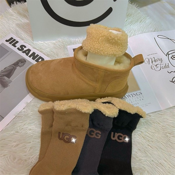 UGGアグ ハイブランド ソックス 綿製コットン 靴下 メンズ 通気性浅口ソックス 女の子好き 韓国ブランドソックス 男女兼用 ファッション