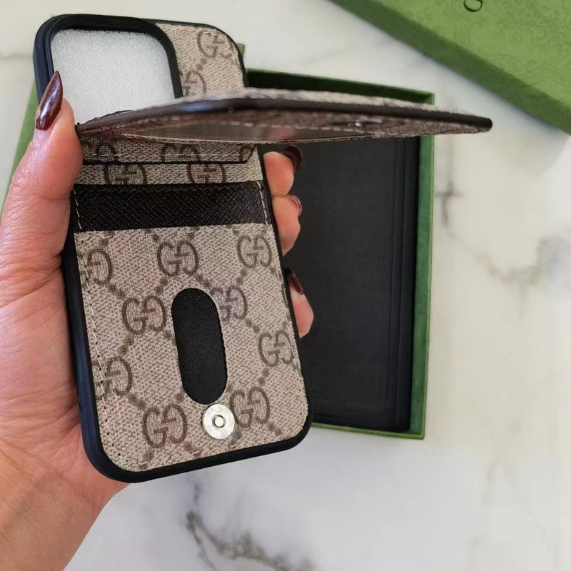 ルイヴィトン Galaxy S23 Ultra Plusケース ブランド 内蔵ミラー GUCCI アイフォン 15 14 Pro Maxスマホカバー カードポケット LV ギャラクシー スマホケース Iphone 14 Plus/15 Pro Maxケース レザー 耐用性 キズ防止 ファッション