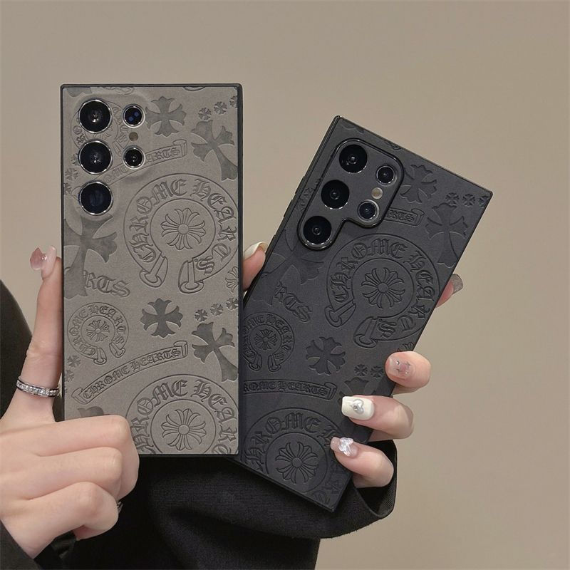 クロムハーツセレブ愛用Galaxy s25+ S23 S24 samsung s24 ultra s25ケース
