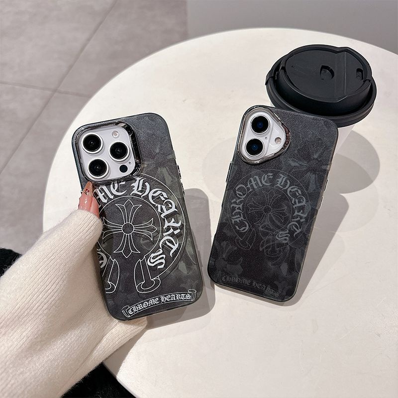 クロムハーツiphone 16 17 Pro Max 15 Plusカバー 
