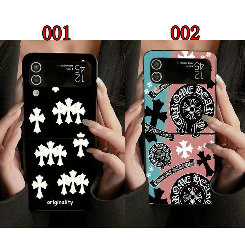 Chrome Heartsギャラクシー Z Flip6 7 5 4ケース 