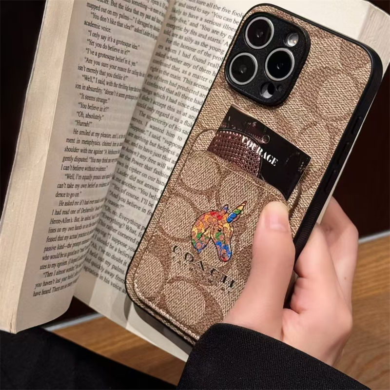 Coach アップル 15+ 14pro 16e 17ブランドスマホカバー