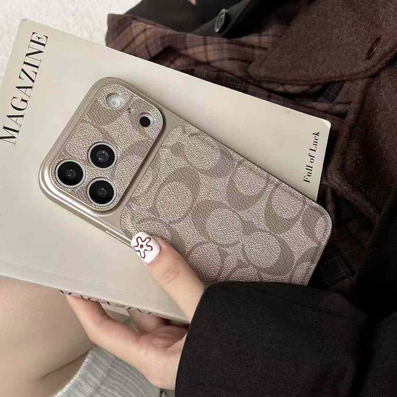 Coachアップル 15+ 14pro 16e 17ブランドスマホカバー