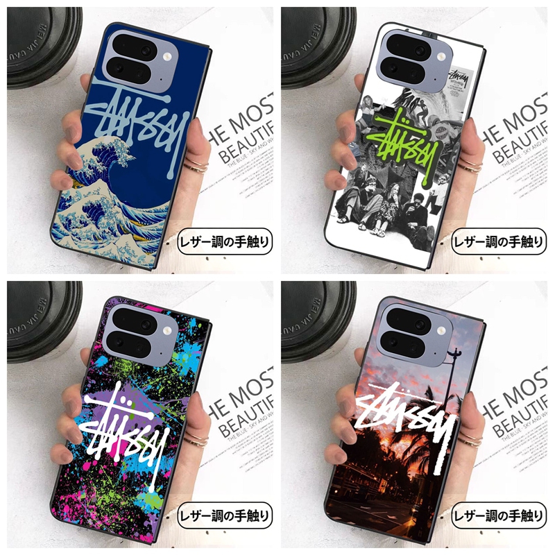 ステューシーSamsung Z Fold flip 5 4 6 7 8スマホケース