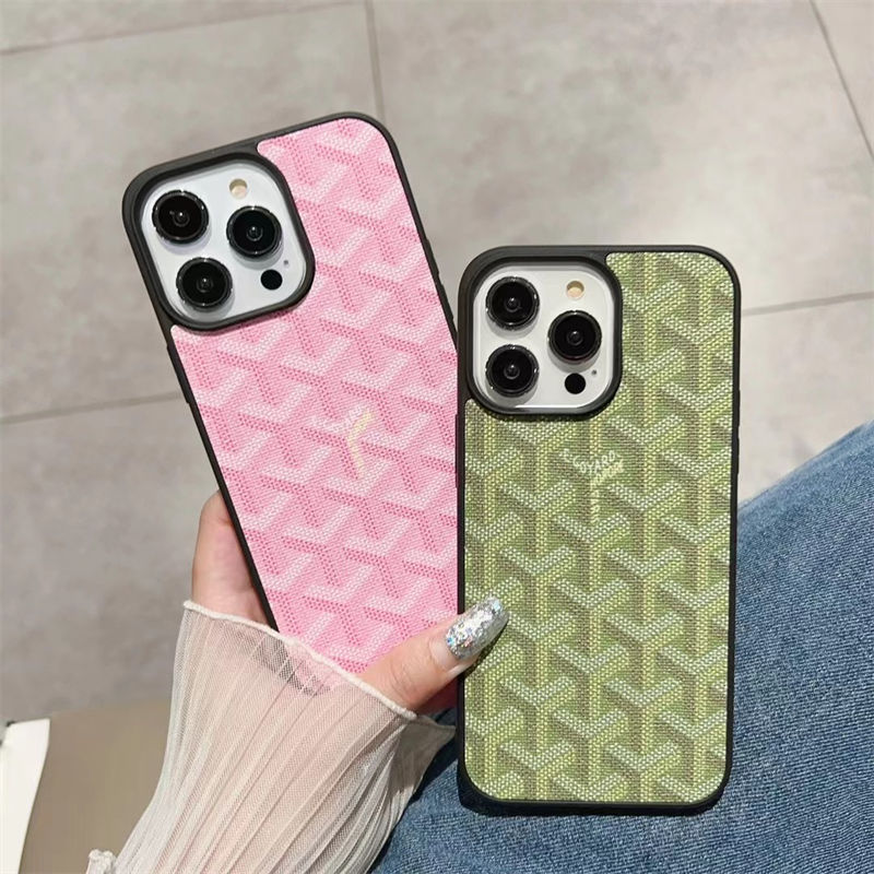 Goyardアップル 15+ 14pro 16e 17ブランドスマホカバー