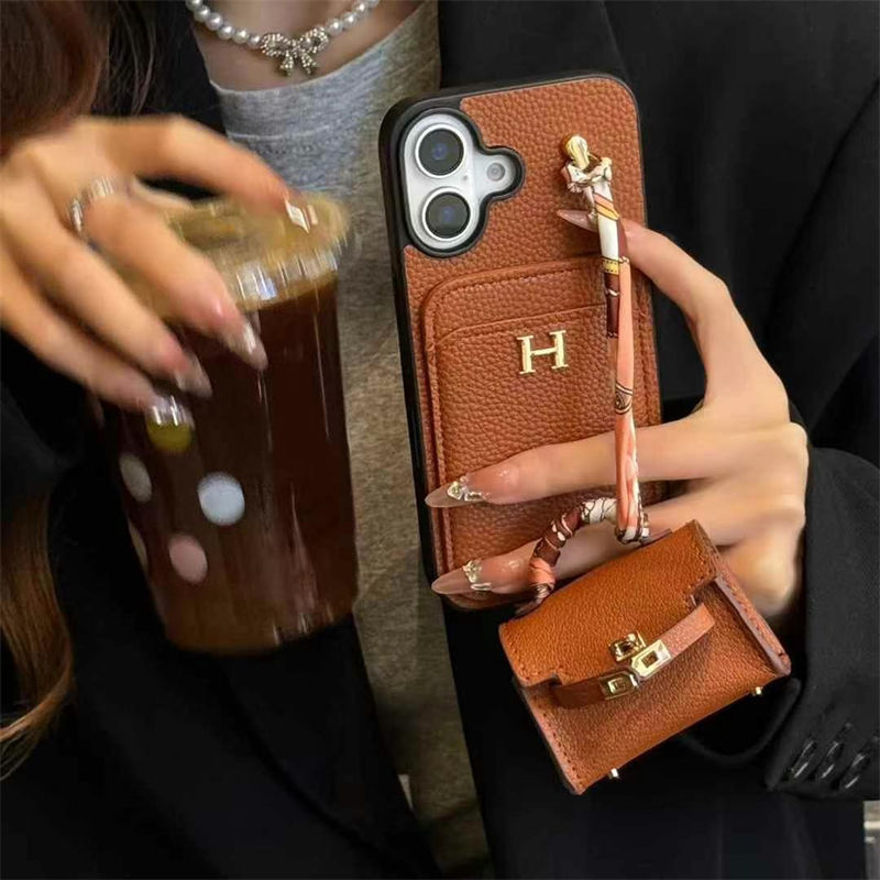 Hermes アップル 15+ 14pro 16e 17ブランドスマホカバー