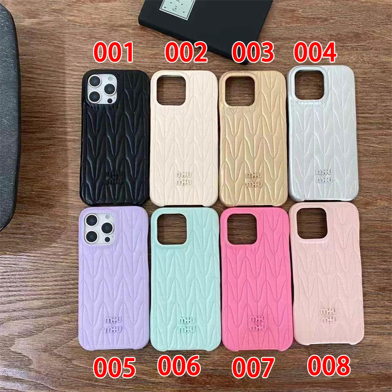 ブランドミュウミュウiPhone  16プロマックス15 14スマホカバー