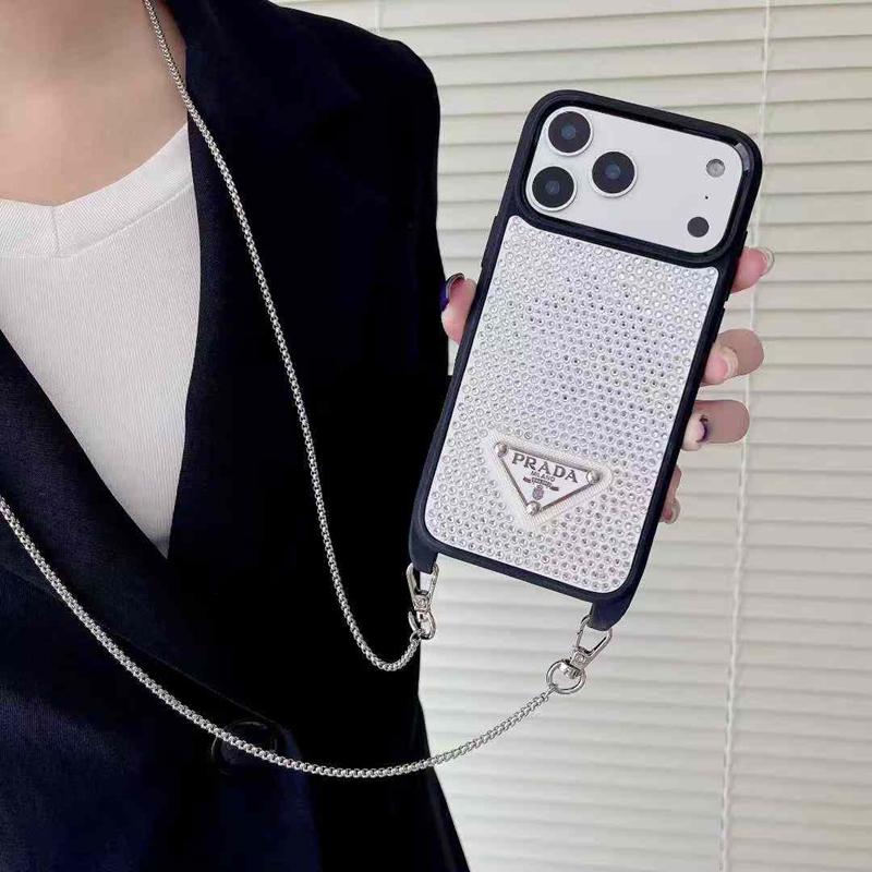 Prada アップル 15+ 14pro 16e 17ブランドスマホカバー