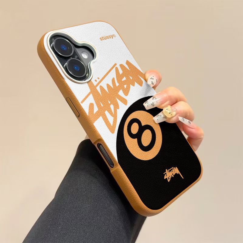 Stussyアップル 15+ 14pro 16e 17eブランドスマホカバー